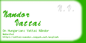 nandor vattai business card